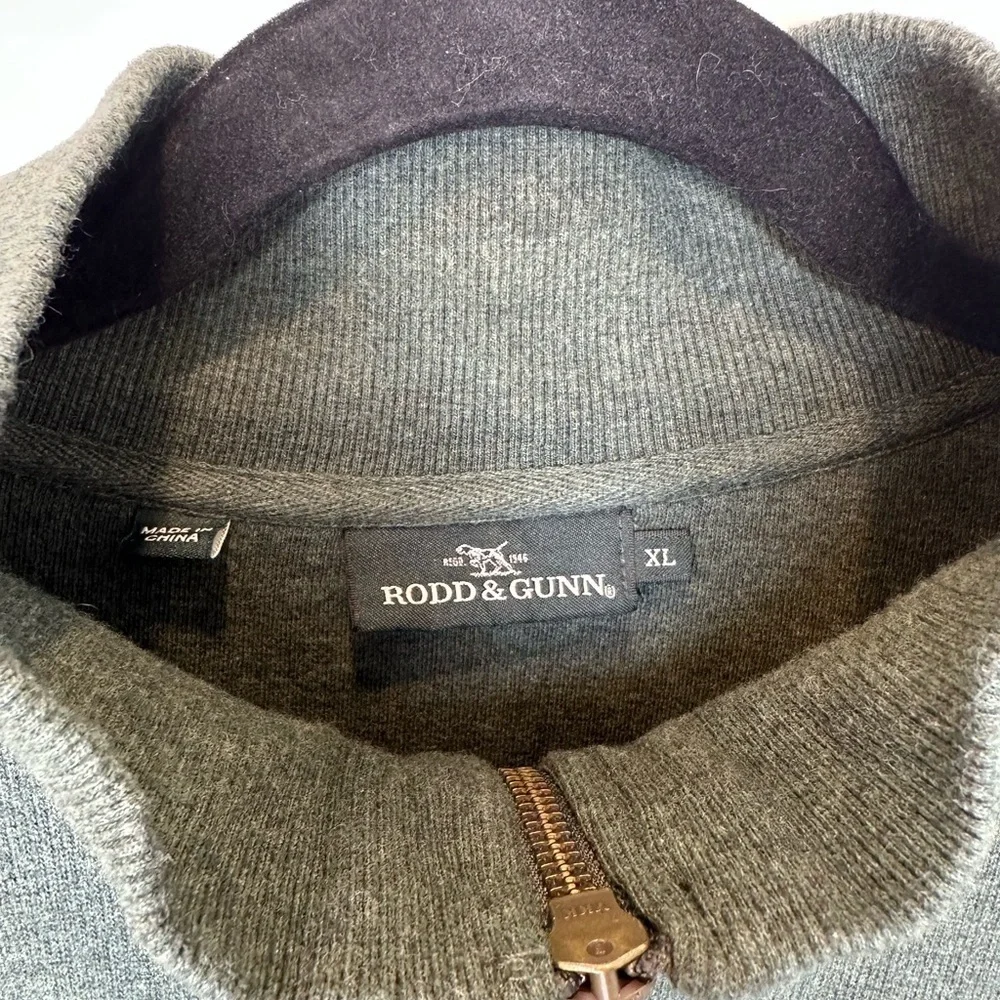 Rodd & Gunn Alton Ave Green Quarter Zip Sweatshirt XL EUC